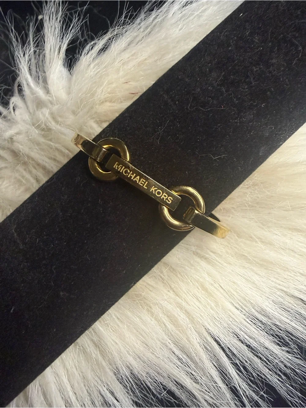 Michael Kors Gold Tone Link Logo Bracelet